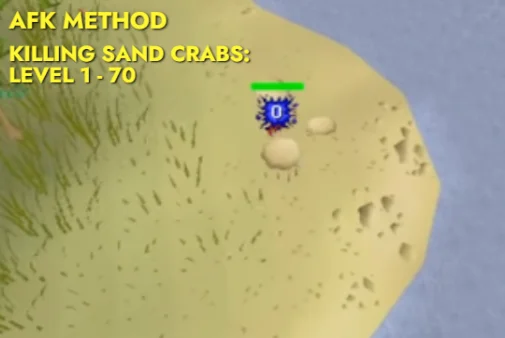 Killing Sand Crabs from Level 1 - 70 ranged