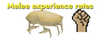 Experience rates when training melee combat with Sand crabs