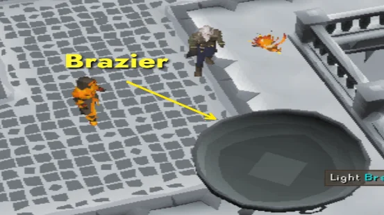 Lighting the brazier in Wintertodt