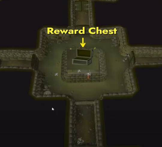 Reward chest in Barrrows