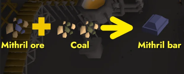 smith mithril bars at the blast furnace