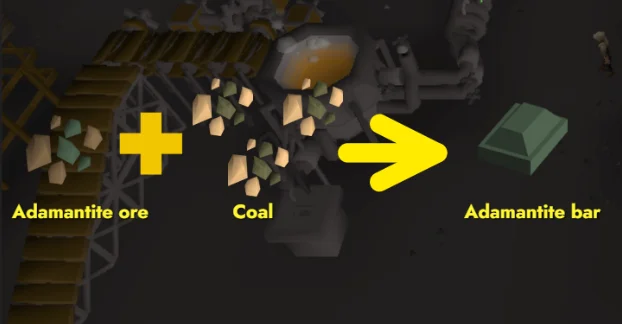 smith Adamantite bars at the blast furnace