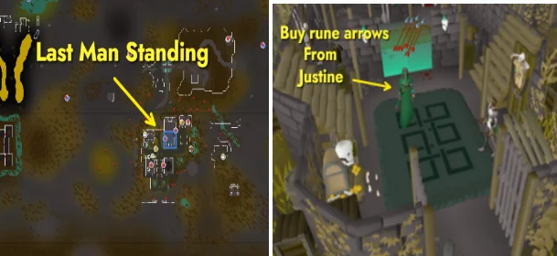 buy rune arrows from last man standing shop