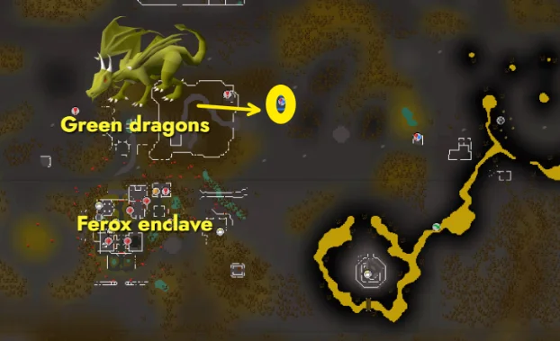 Location of green dragons