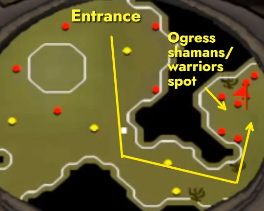 location of best ogress shaman melee spot