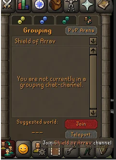 Shield of Arrav grouping teleport