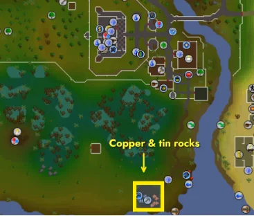 Locations to mine Copper ore