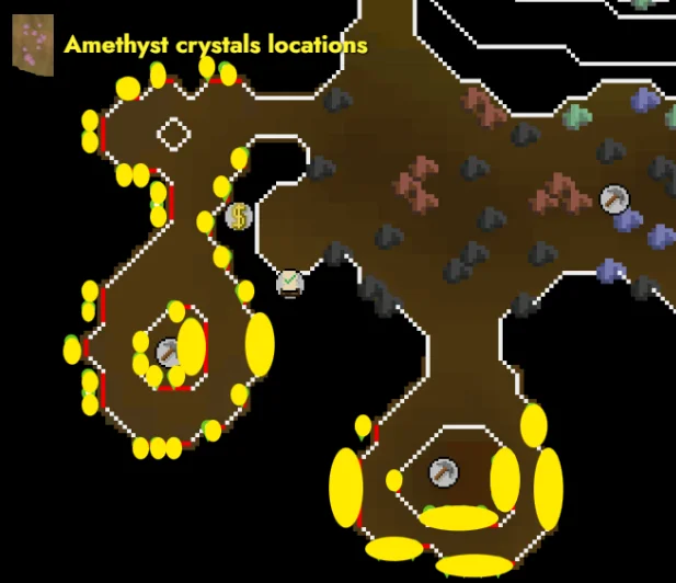 Location of Amesthyst crystals