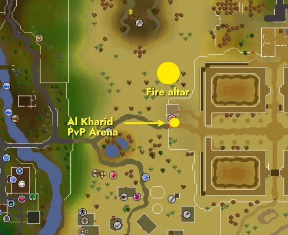 Location of fire altar