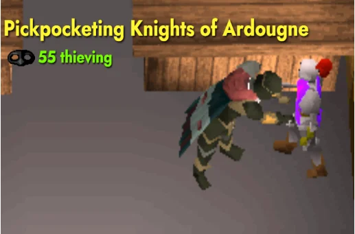 Pickpocketing Knights of Ardougne