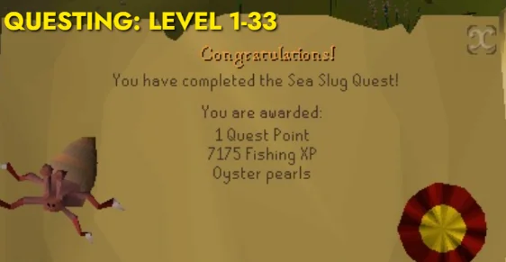 questing from 1 to 33 woodcutting