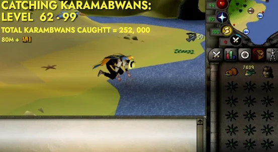 catching karambwans