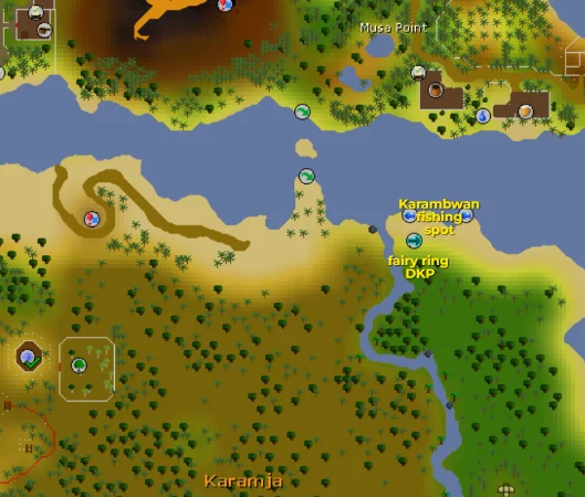 Karambwan fishing spot