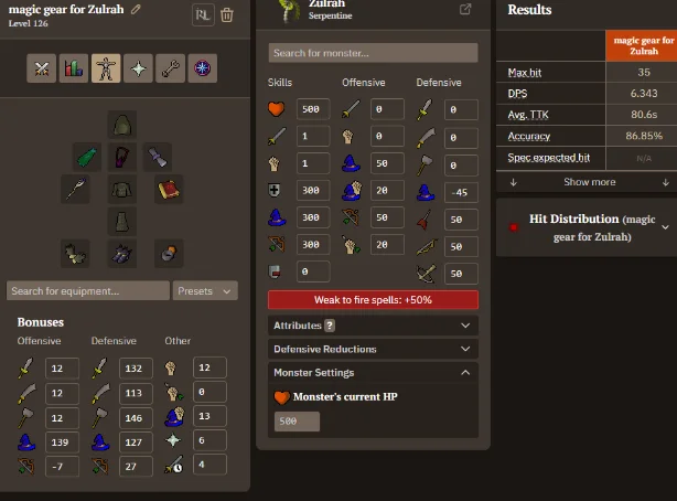 magic gear setup for Zulrah