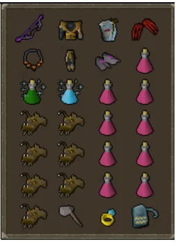 inventory setup for melee ranged with grotesque guardians