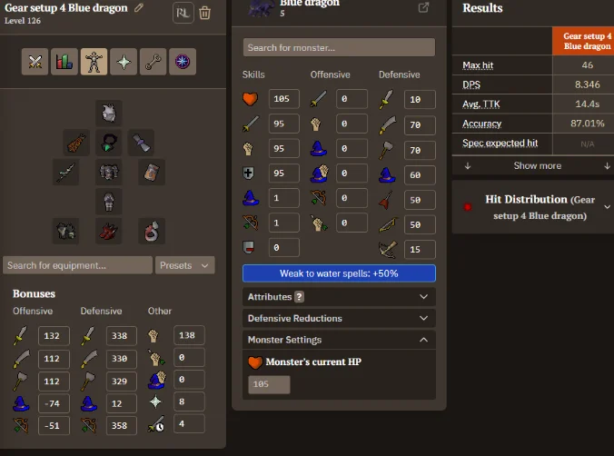 best melee gear setup for Blue dragons.webp