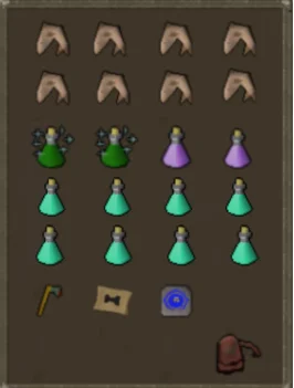 Inventory setup for melee for Bronze dragon