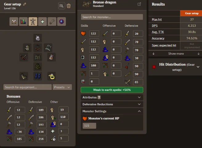 Ranged Gear Setup Example For Bronze Dragons