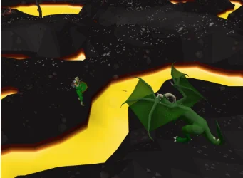 The Lava Maze safespot for Green Dragons