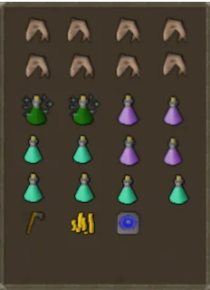 inventory setup for melee with Iron dragons