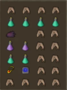 Inventory setup for magic for Mithril dragon