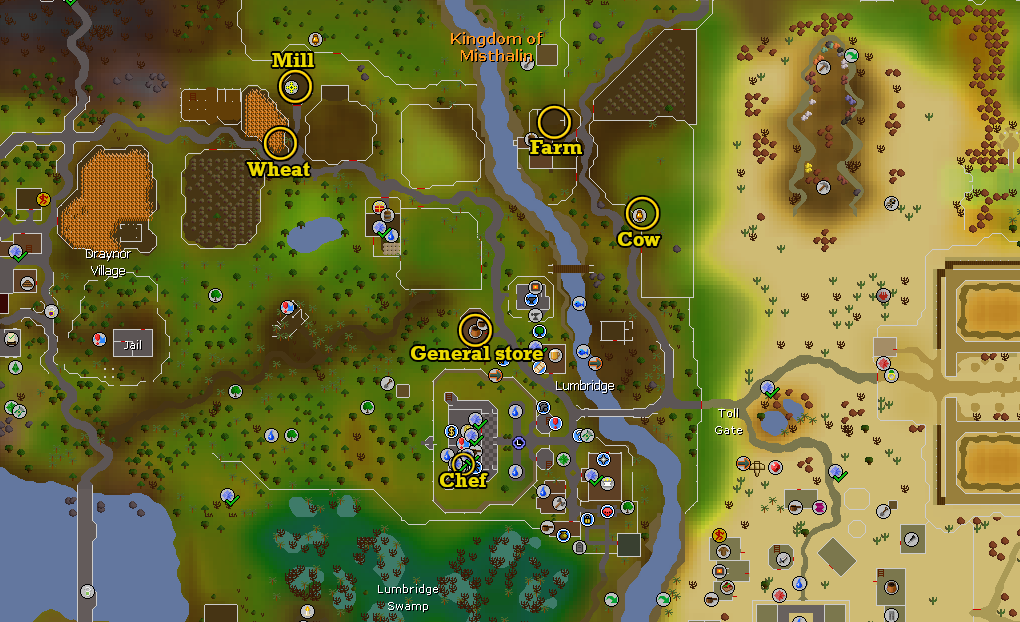 Impotant Locations in Cook's assistant