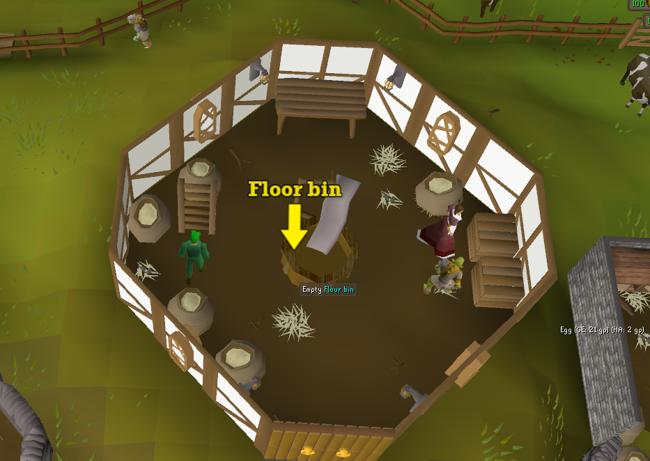Floor bin in the Lumbridge mill