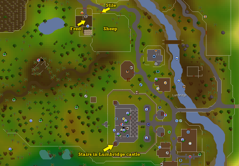 Important locations in Sheep shearer