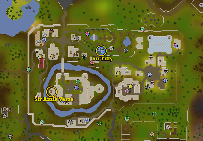 Location of Sir Tiffy and Sir Amik Varze