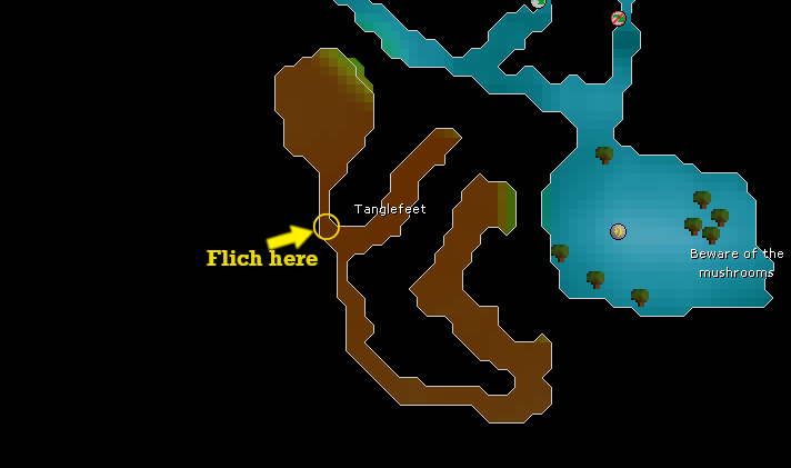 Tanglefoot fliching spot