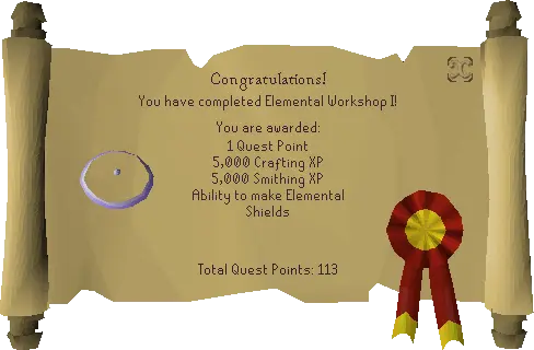 Elemental workshop I rewards